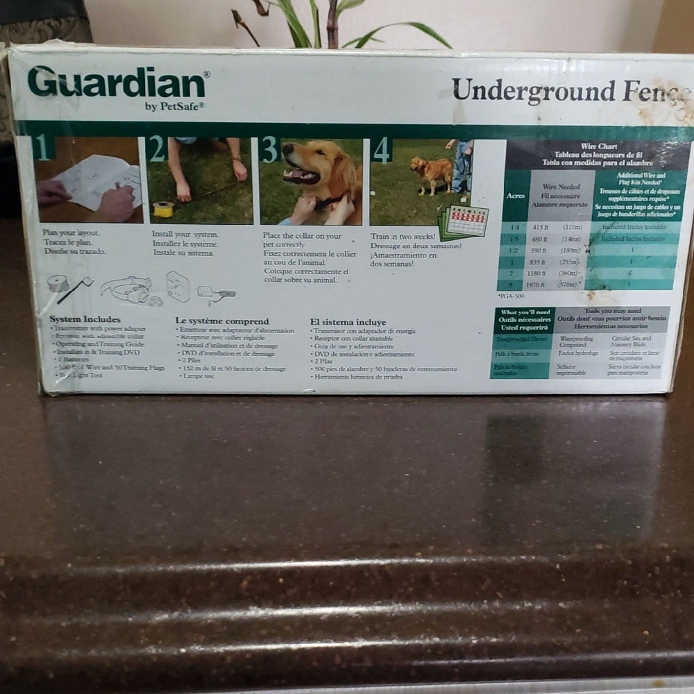 PetSafe Guardian Underground Fence No Collar, Receiver W400-496/2 +Wire,Flags